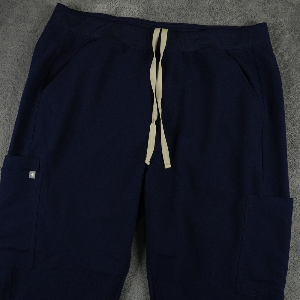 FIGS Axim Scrub Pants Mens XXL/S Navy Blue Cargo Technical T2001S Drawstring